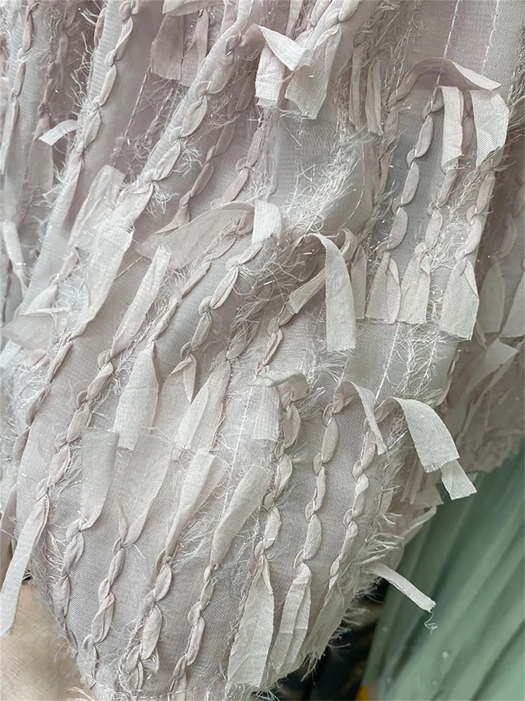 Women Tassel Patchwork A-Line High Waist Female Long Skirt Spring Elastic High Waist Pleated A-Line Swing Midi Skirt