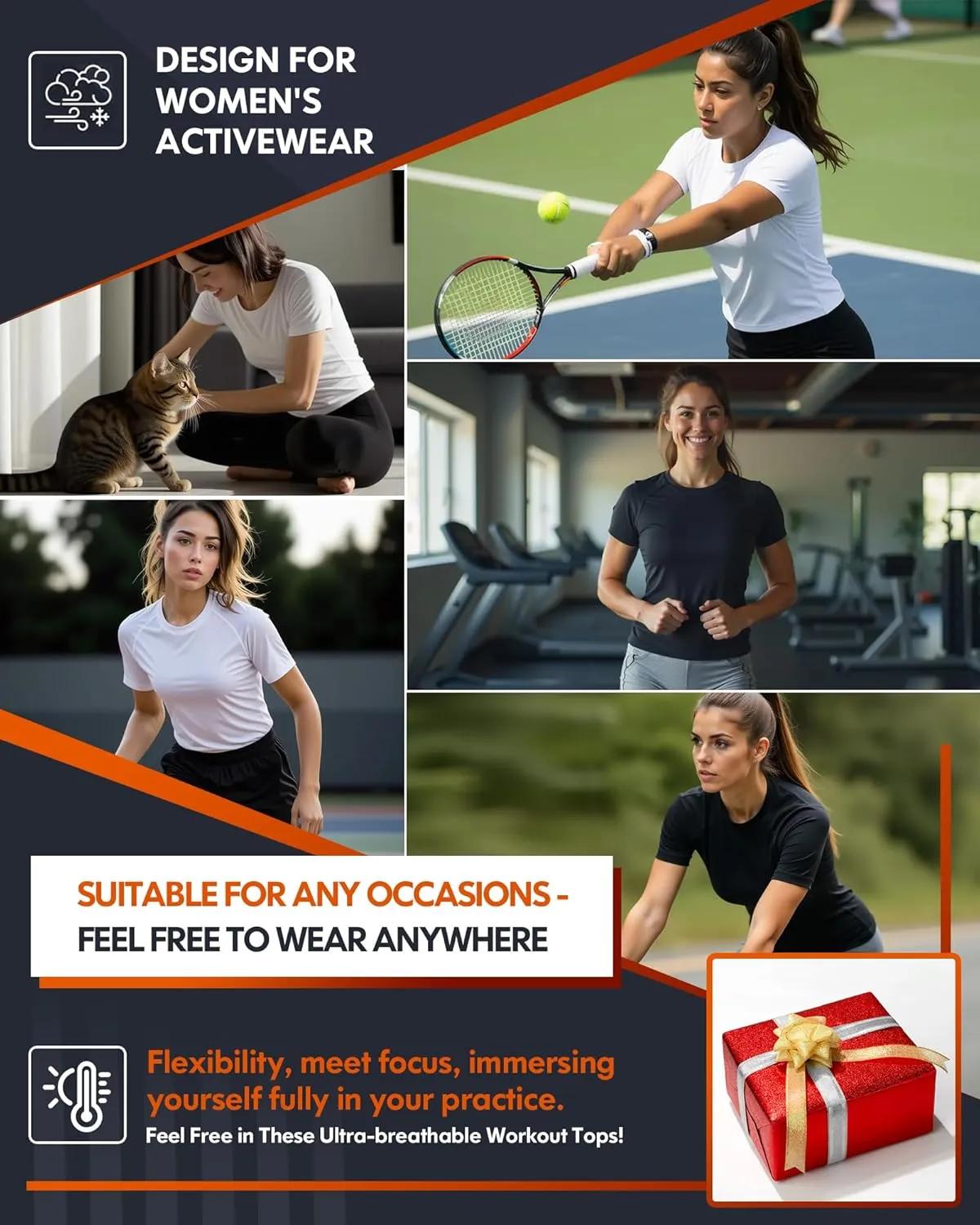 Women's Compression Shirts Short Sleeve Athletic Workout Top Dry Fit Sun Protection T-Shirt for Gym Yoga Running 2 4 Pack