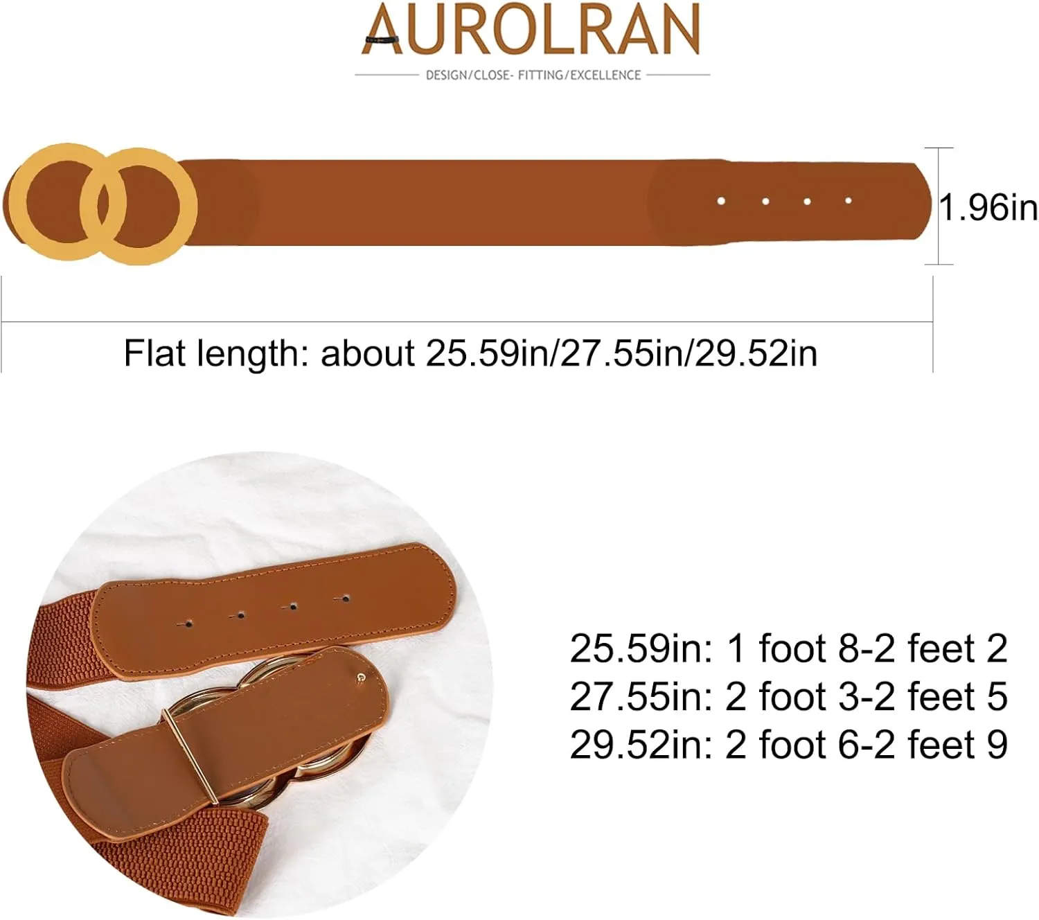 Women's Fashion Classic Metal Buckle Leather Belt with Jeans Dress