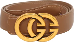 Women's Fashion Classic Metal Buckle Leather Belt with Jeans Dress