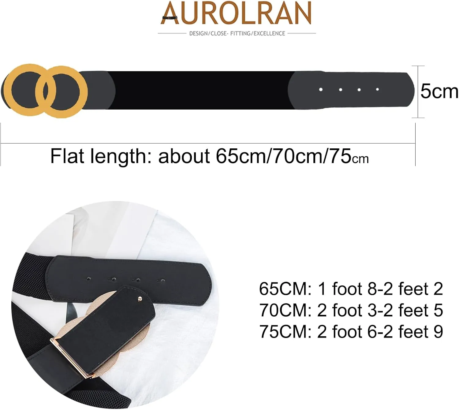 Women's Fashion Classic Metal Buckle Leather Belt with Jeans Dress