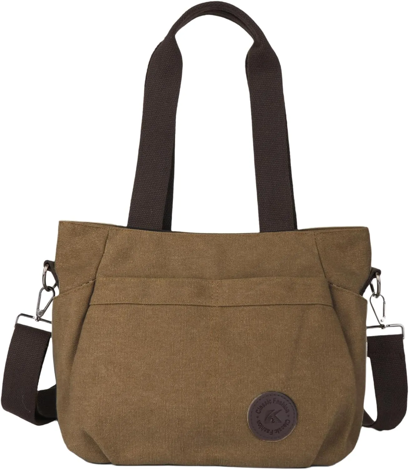 Womens Large Canvas Tote Bag Convertible Backpack Lightweight Crossbody Shoulder Bag Multi-pocket Top Handle Work Bag
