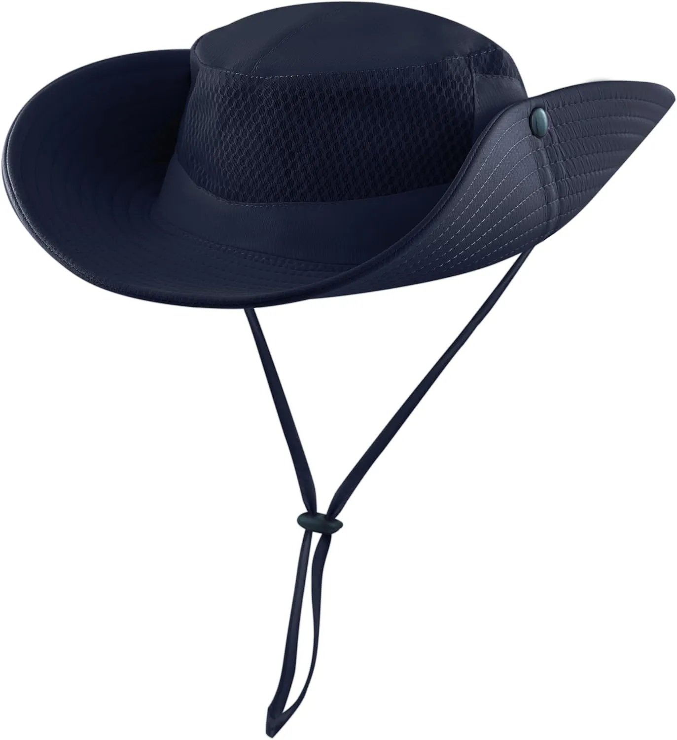 Womens Ponytail Sun Hat Wide Brim Mesh Bucket Hat UV UPF50 Protection Hat Foldable Summer Travel Beach Fishing Hats