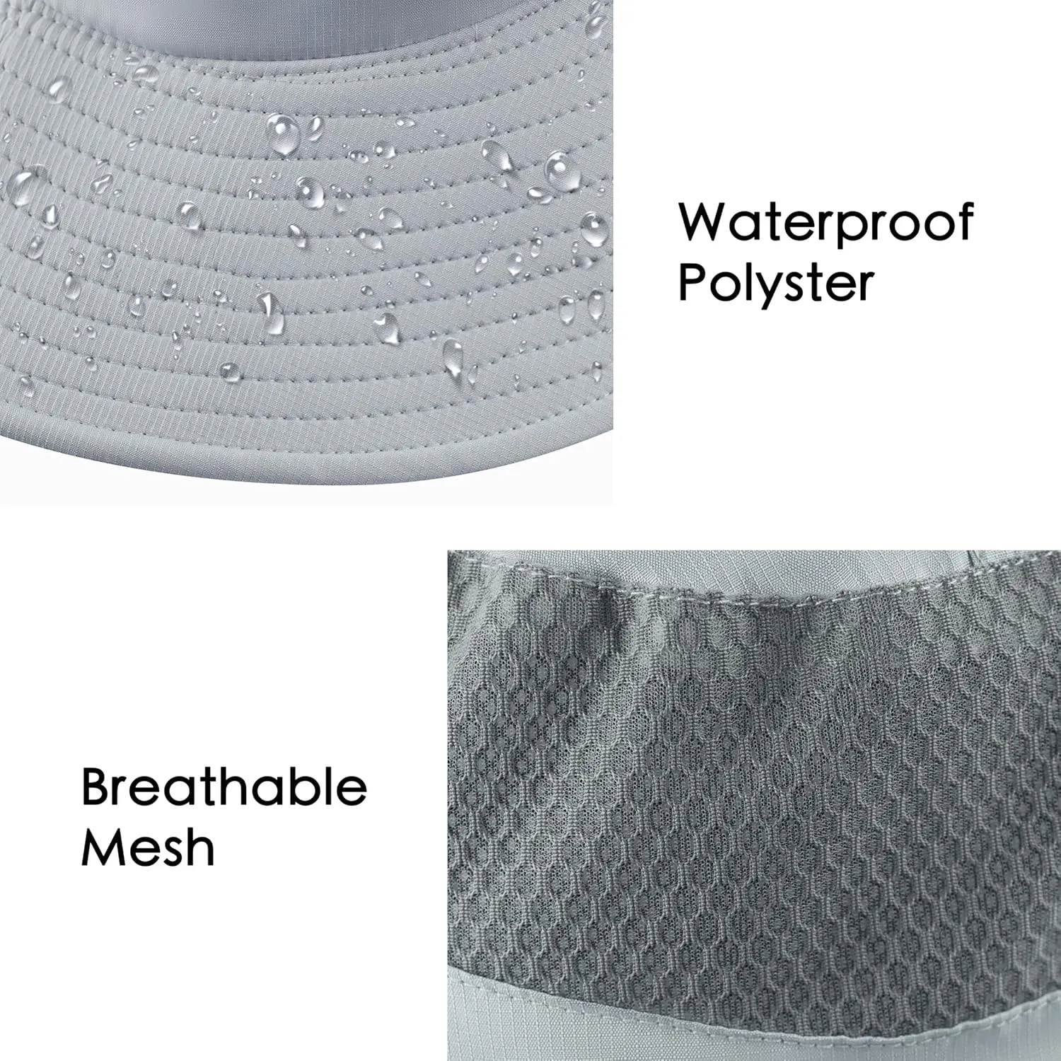Womens Ponytail Sun Hat Wide Brim Mesh Bucket Hat UV UPF50 Protection Hat Foldable Summer Travel Beach Fishing Hats