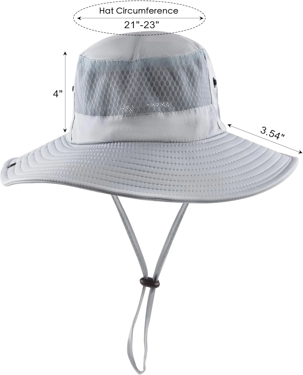 Womens Ponytail Sun Hat Wide Brim Mesh Bucket Hat UV UPF50 Protection Hat Foldable Summer Travel Beach Fishing Hats