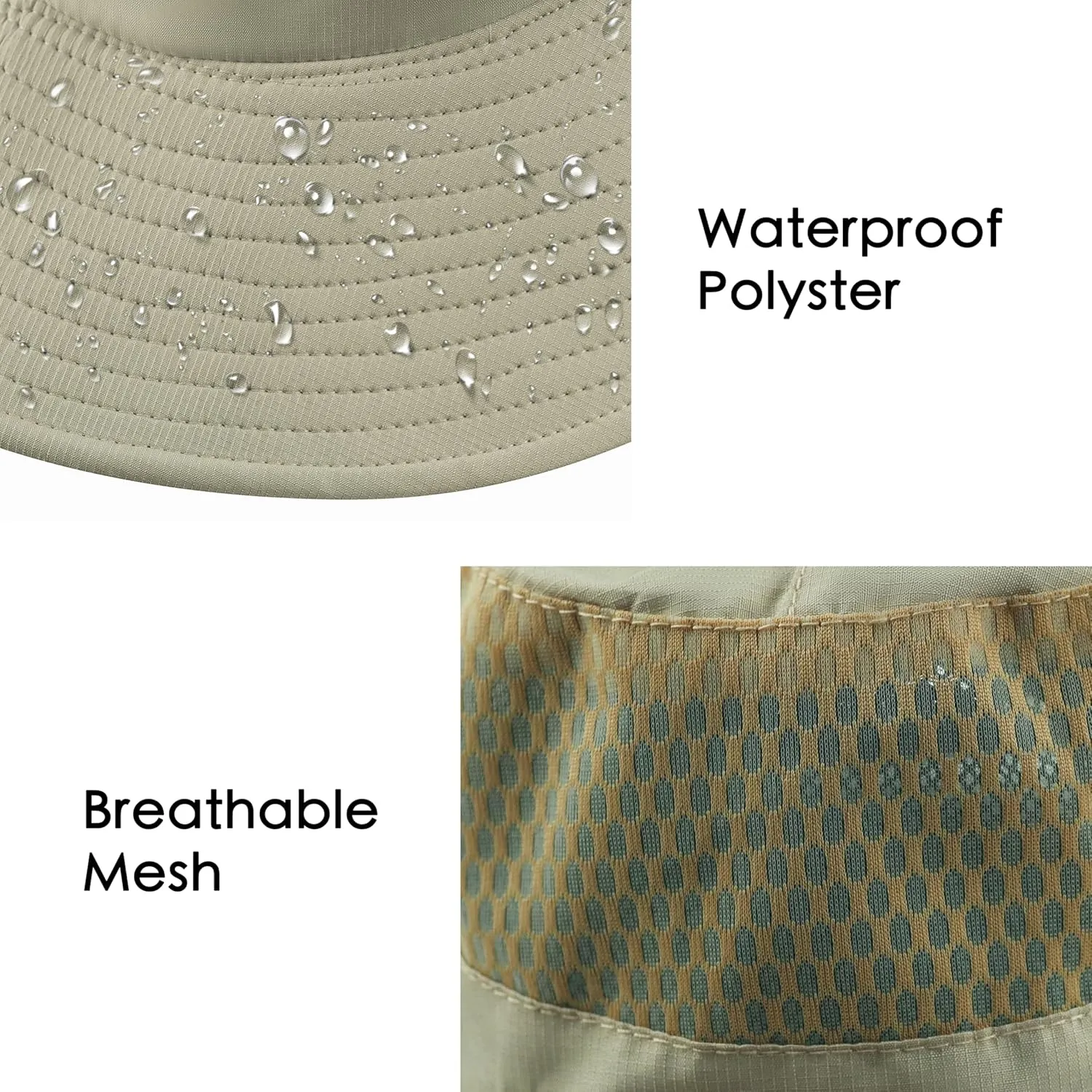 Womens Ponytail Sun Hat Wide Brim Mesh Bucket Hat UV UPF50 Protection Hat Foldable Summer Travel Beach Fishing Hats
