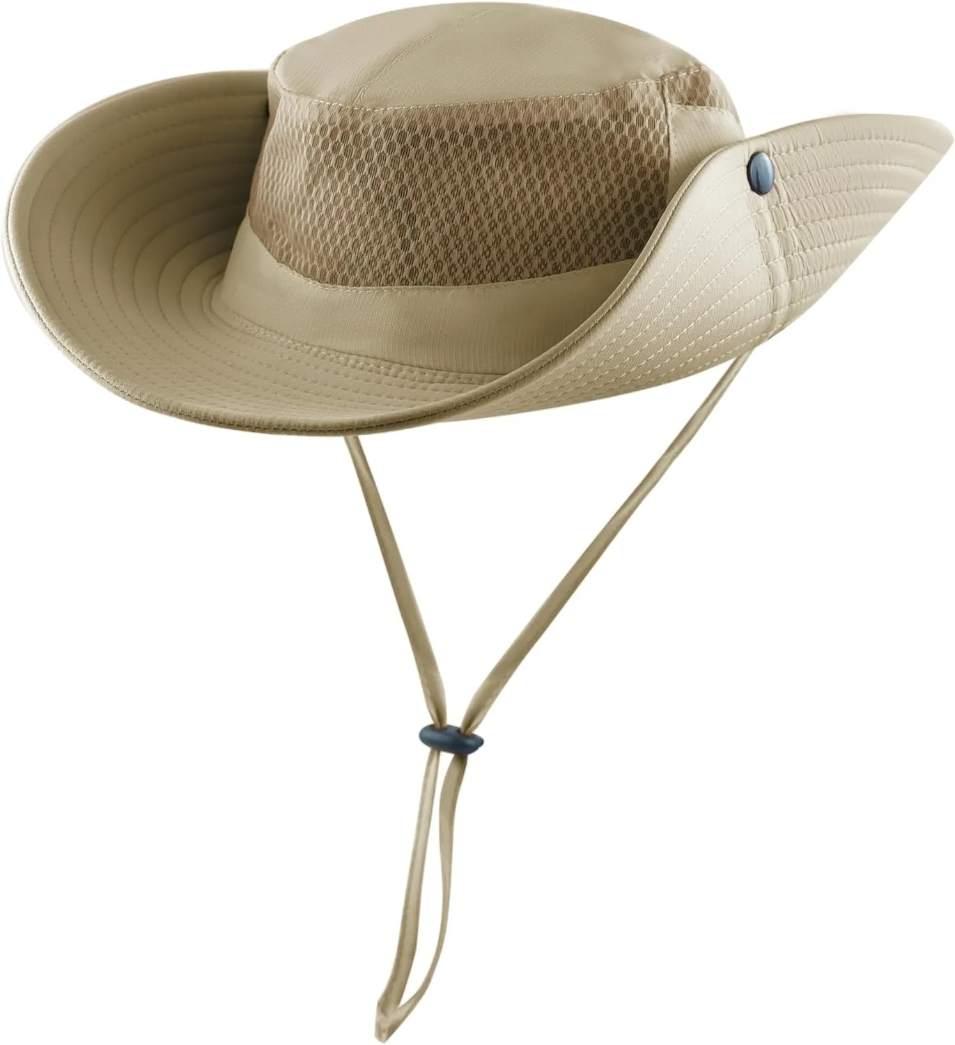 Womens Ponytail Sun Hat Wide Brim Mesh Bucket Hat UV UPF50 Protection Hat Foldable Summer Travel Beach Fishing Hats