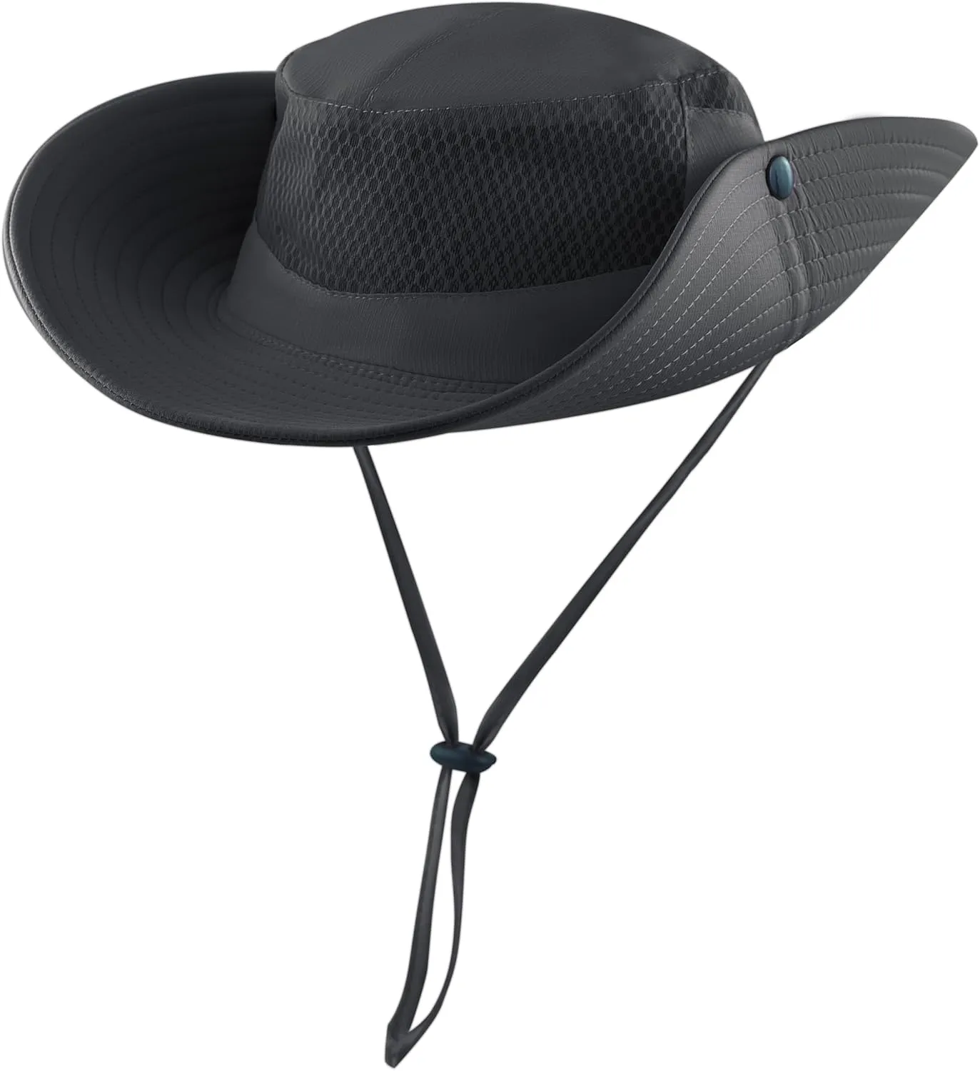 Womens Ponytail Sun Hat Wide Brim Mesh Bucket Hat UV UPF50 Protection Hat Foldable Summer Travel Beach Fishing Hats
