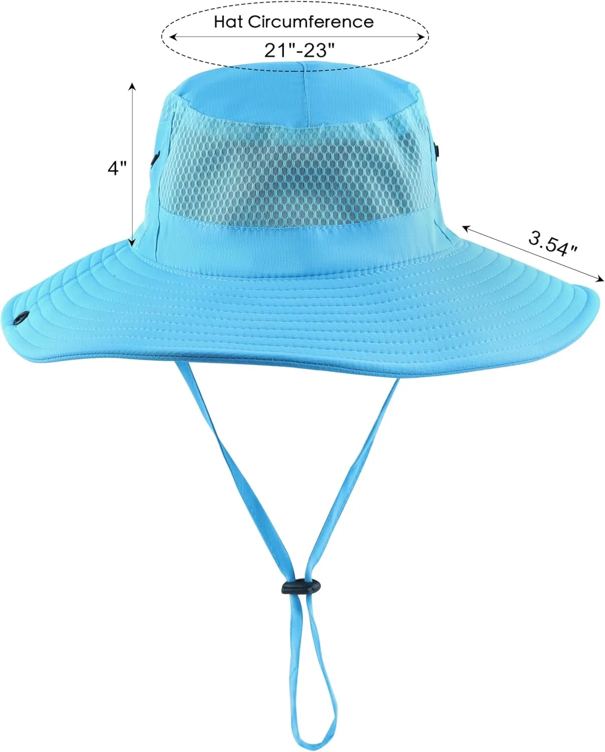 Womens Ponytail Sun Hat Wide Brim Mesh Bucket Hat UV UPF50 Protection Hat Foldable Summer Travel Beach Fishing Hats