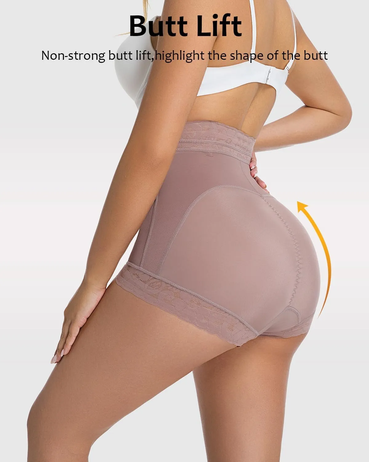 Womens Shapewear Control Panties Butt Lifter Boyshort Lace Panties Underwear
