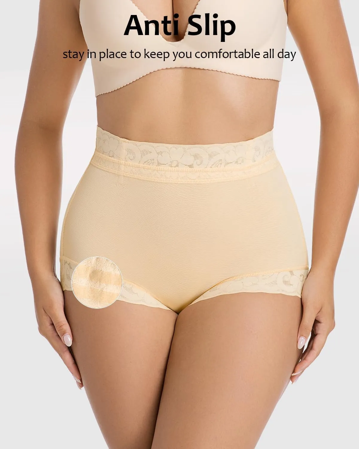 Womens Shapewear Control Panties Butt Lifter Boyshort Lace Panties Underwear