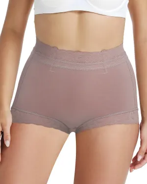 Womens Shapewear Control Panties Butt Lifter Boyshort Lace Panties Underwear