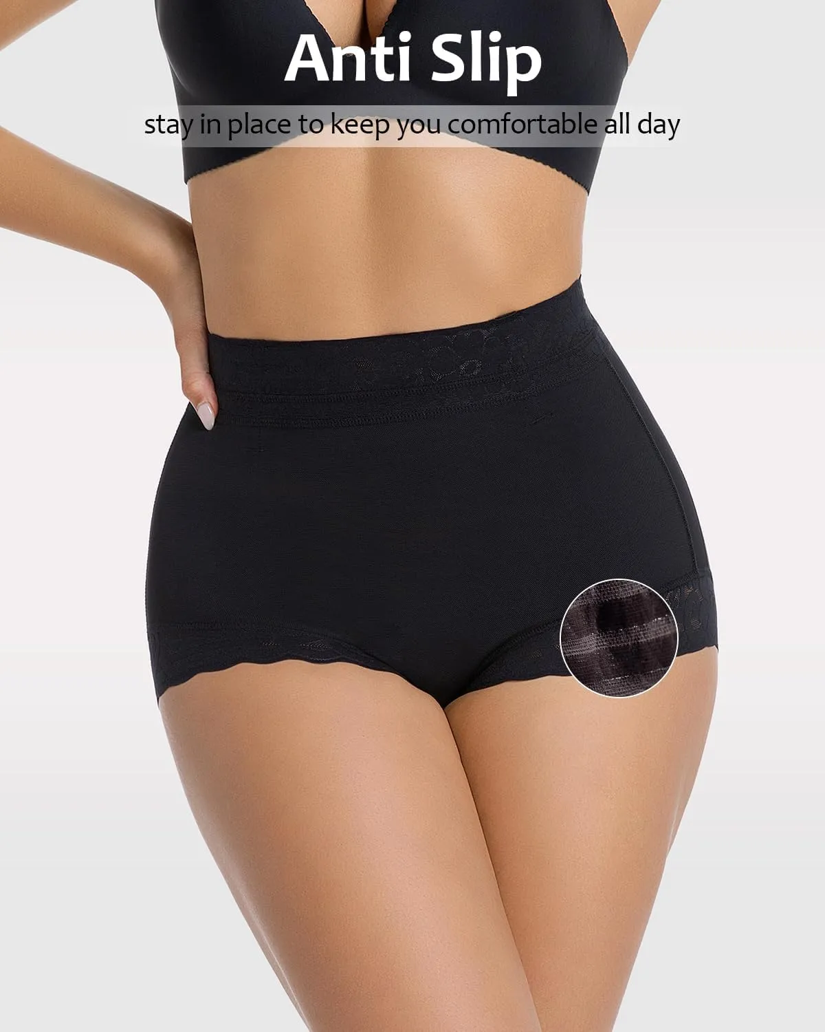 Womens Shapewear Control Panties Butt Lifter Boyshort Lace Panties Underwear