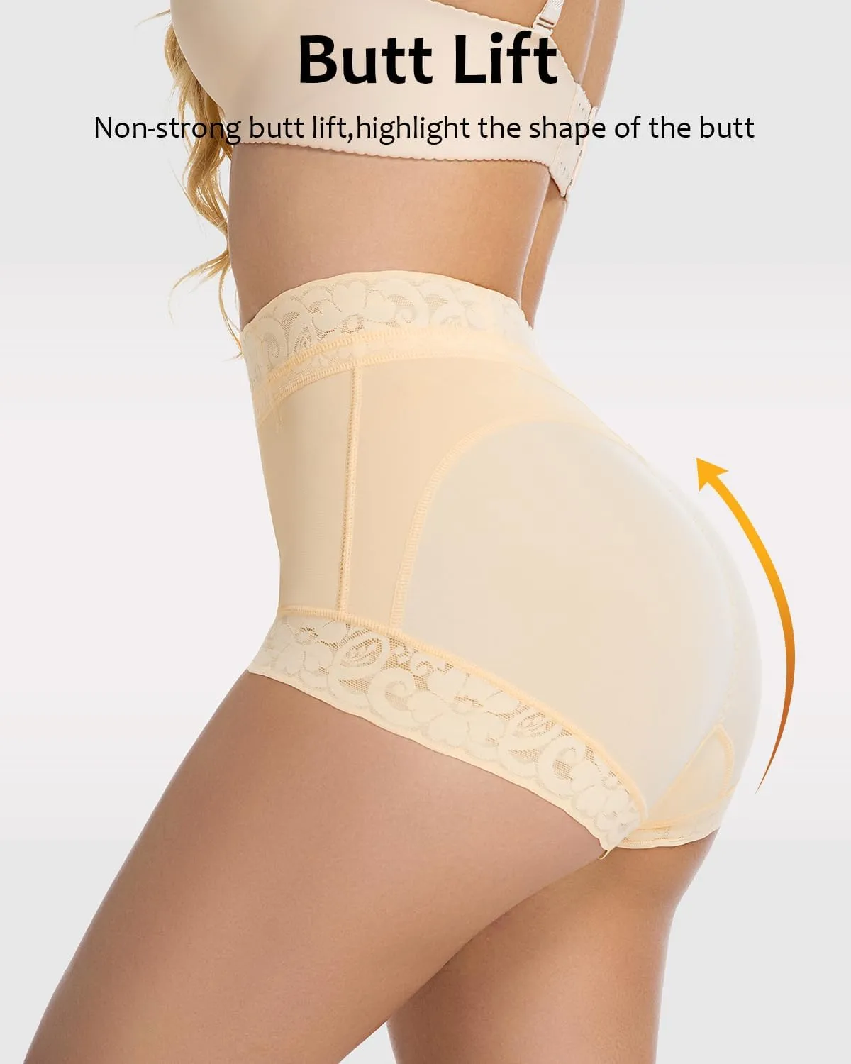 Womens Shapewear Control Panties Butt Lifter Boyshort Lace Panties Underwear