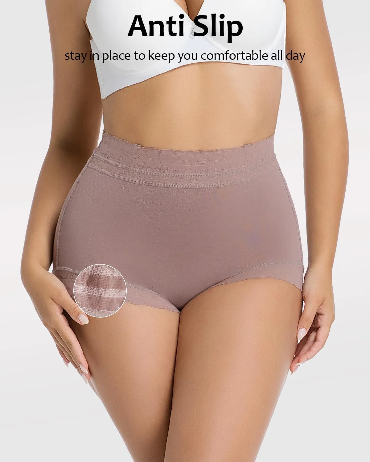 Womens Shapewear Control Panties Butt Lifter Boyshort Lace Panties Underwear