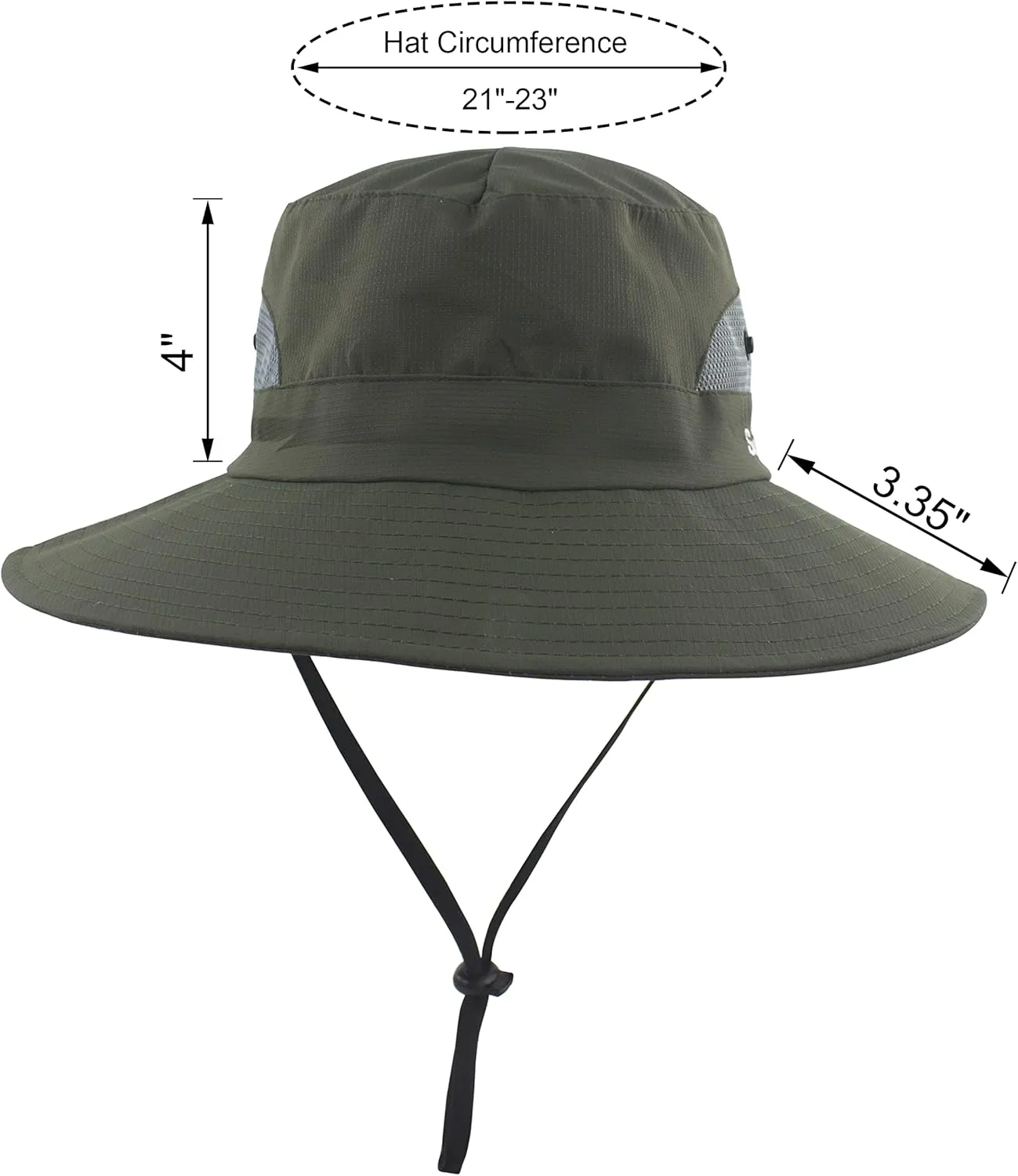 Womens Summer Sun Hat Wide Brim Outdoor UV Protection Hat Foldable Ponytail Bucket Cap for Beach Fishing Hiking
