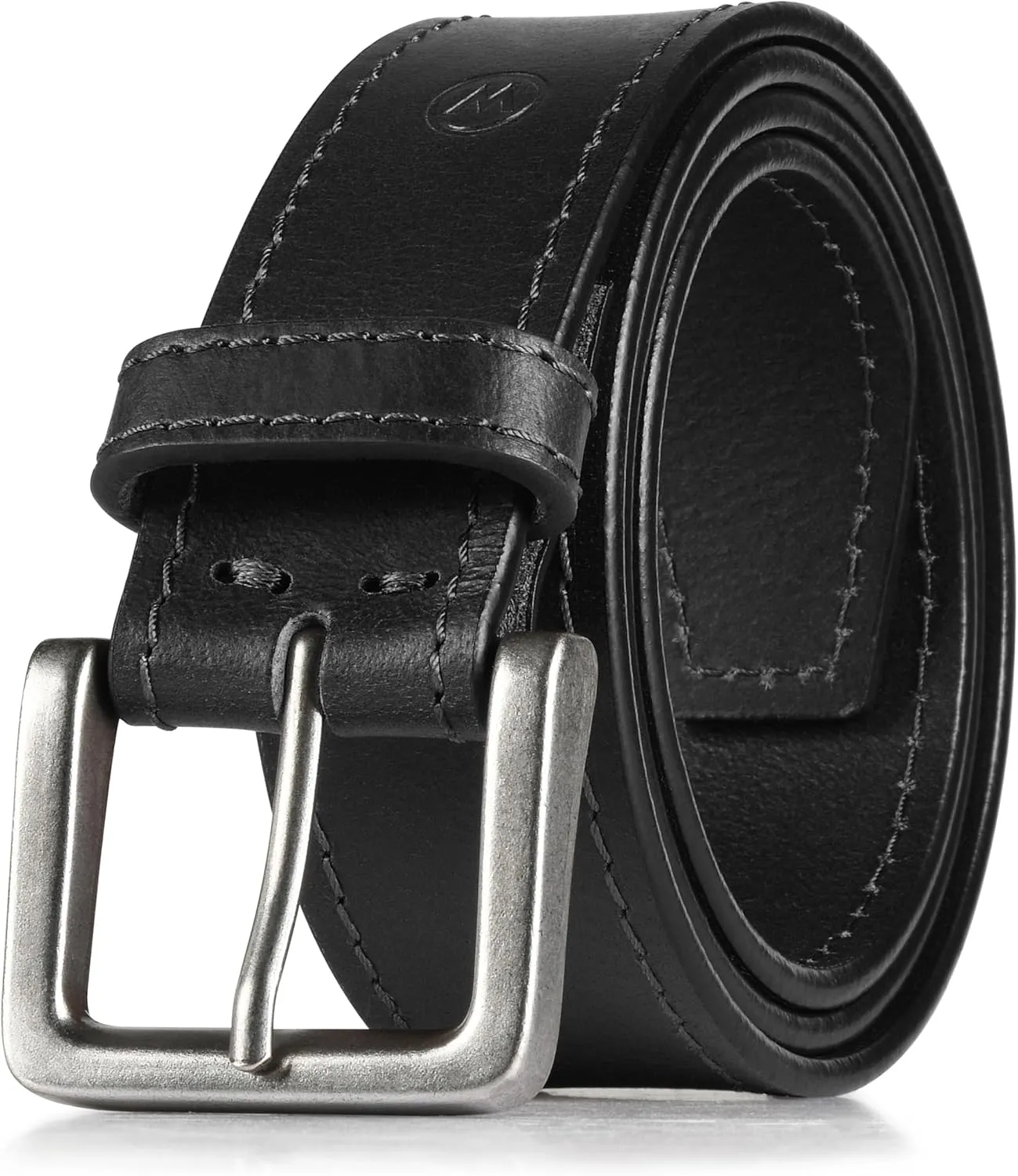 Wrangler Mens Leather Belt, Country Casual Every Day Belt for Jeans