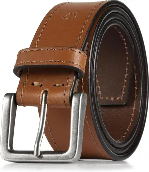 Wrangler Mens Leather Belt, Country Casual Every Day Belt for Jeans