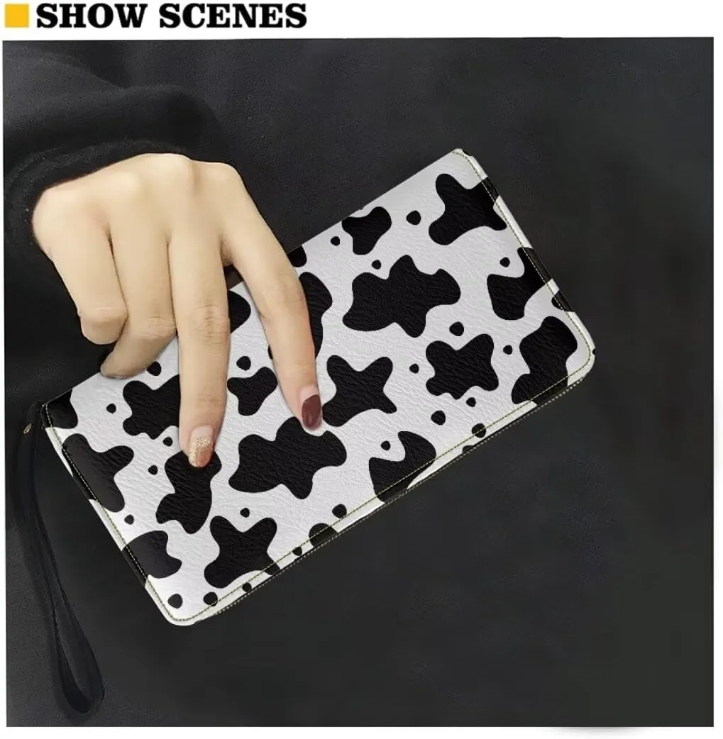 Wristlet Wallet for Women Leather Zip Around Clutch Travel Purse Fashion Travel Business Shopping Money Clips