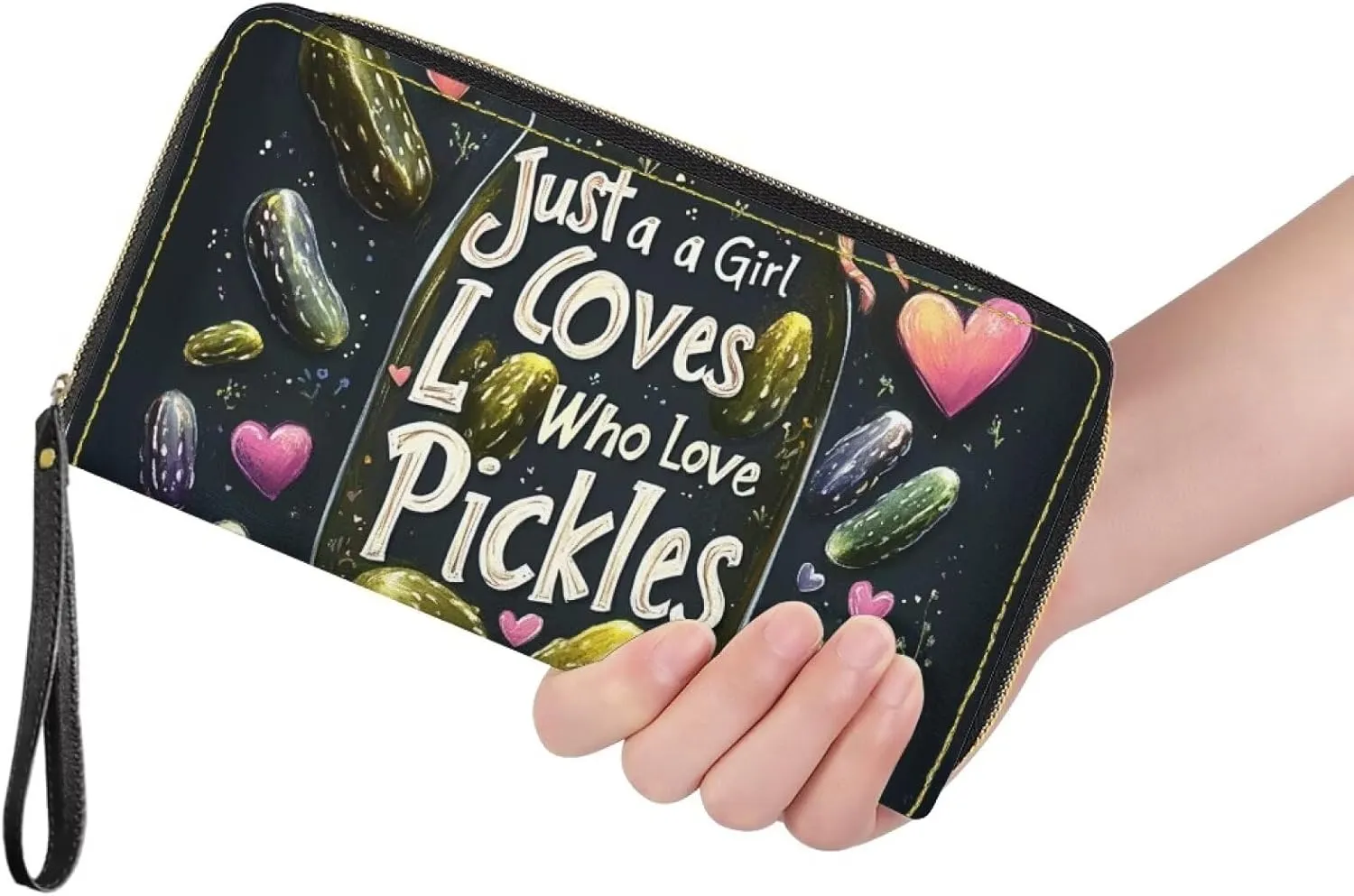 Wristlet Wallet for Women Leather Zip Around Clutch Travel Purse Fashion Travel Business Shopping Money Clips