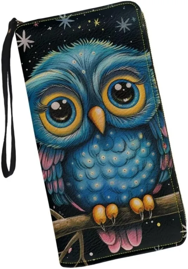 Wristlet Wallet for Women Leather Zip Around Clutch Travel Purse Fashion Travel Business Shopping Money Clips