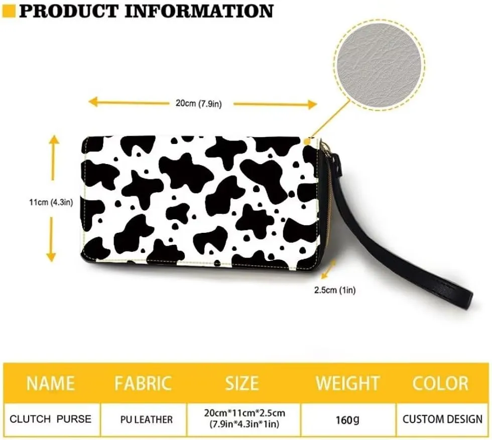 Wristlet Wallet for Women Leather Zip Around Clutch Travel Purse Fashion Travel Business Shopping Money Clips