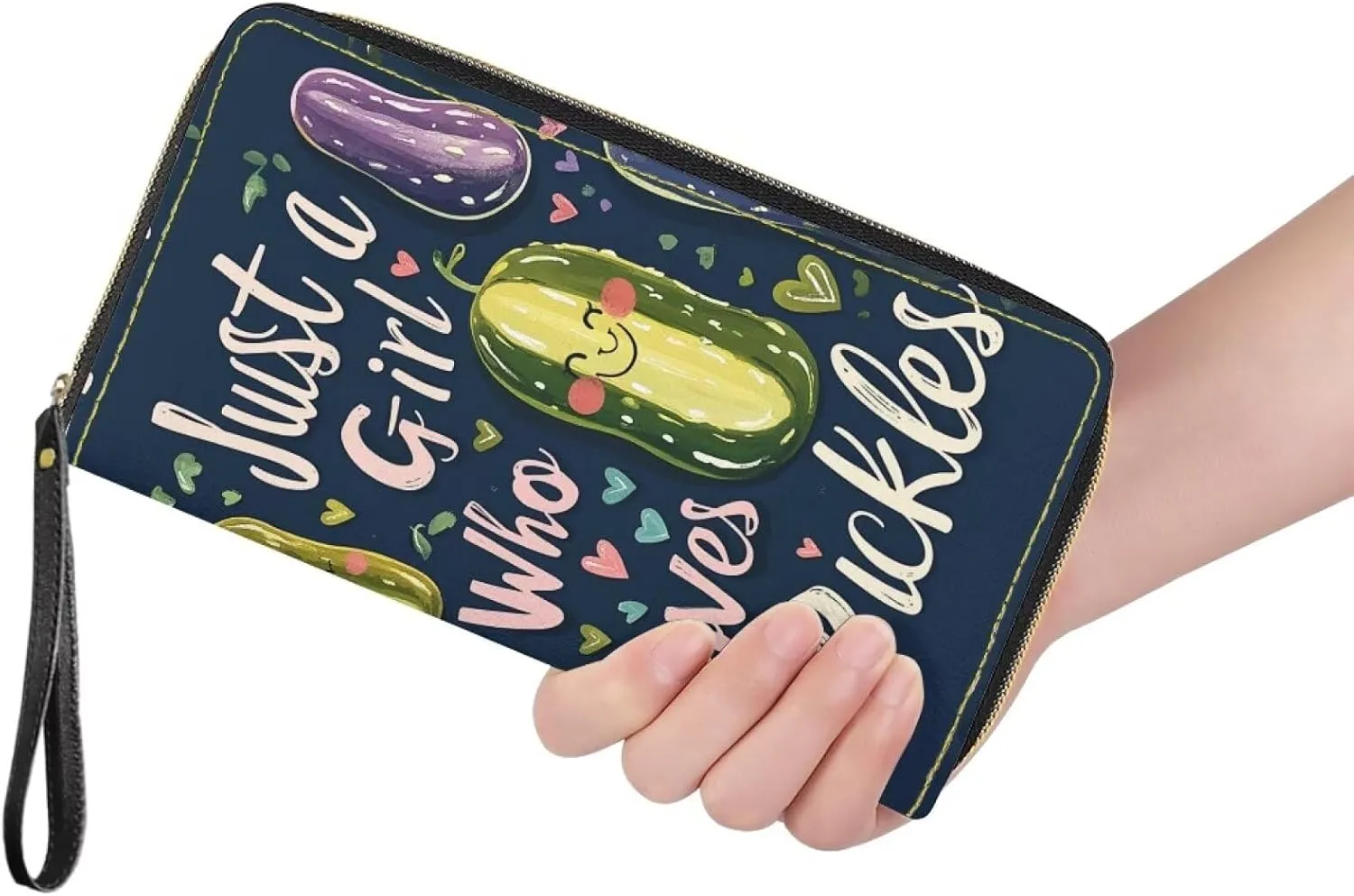 Wristlet Wallet for Women Leather Zip Around Clutch Travel Purse Fashion Travel Business Shopping Money Clips