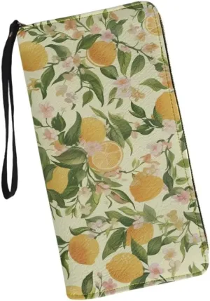 Wristlet Wallet for Women Leather Zip Around Clutch Travel Purse Fashion Travel Business Shopping Money Clips