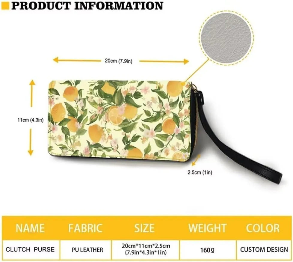 Wristlet Wallet for Women Leather Zip Around Clutch Travel Purse Fashion Travel Business Shopping Money Clips