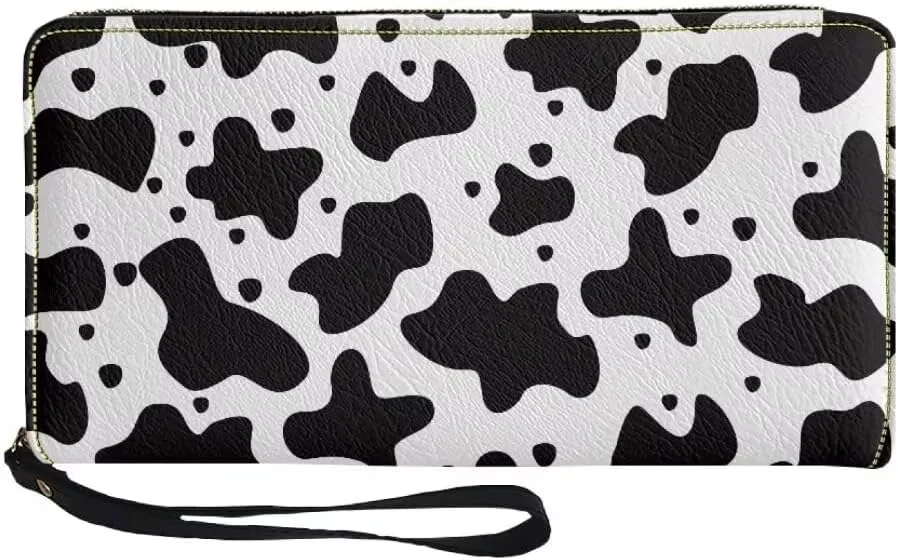 Wristlet Wallet for Women Leather Zip Around Clutch Travel Purse Fashion Travel Business Shopping Money Clips