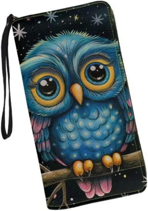 Wristlet Wallet for Women Leather Zip Around Clutch Travel Purse Fashion Travel Business Shopping Money Clips