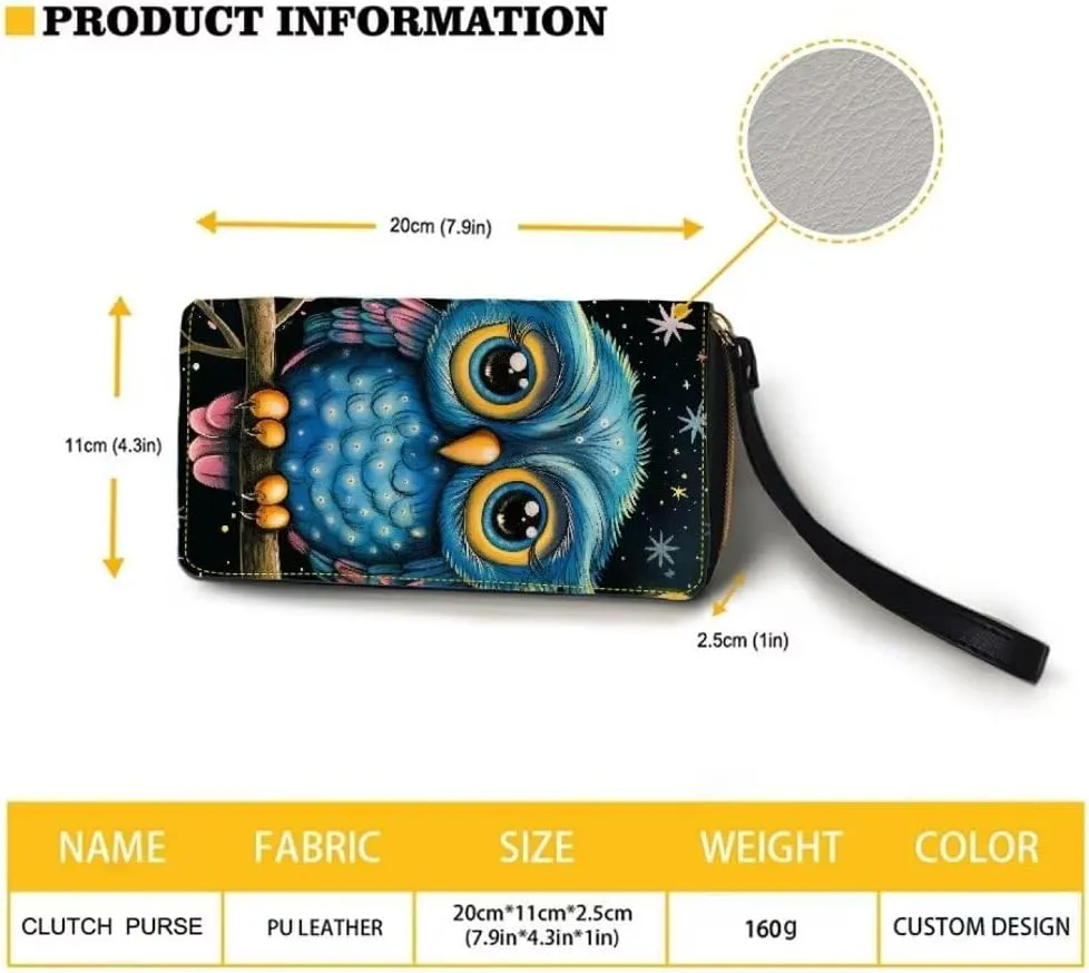 Wristlet Wallet for Women Leather Zip Around Clutch Travel Purse Fashion Travel Business Shopping Money Clips