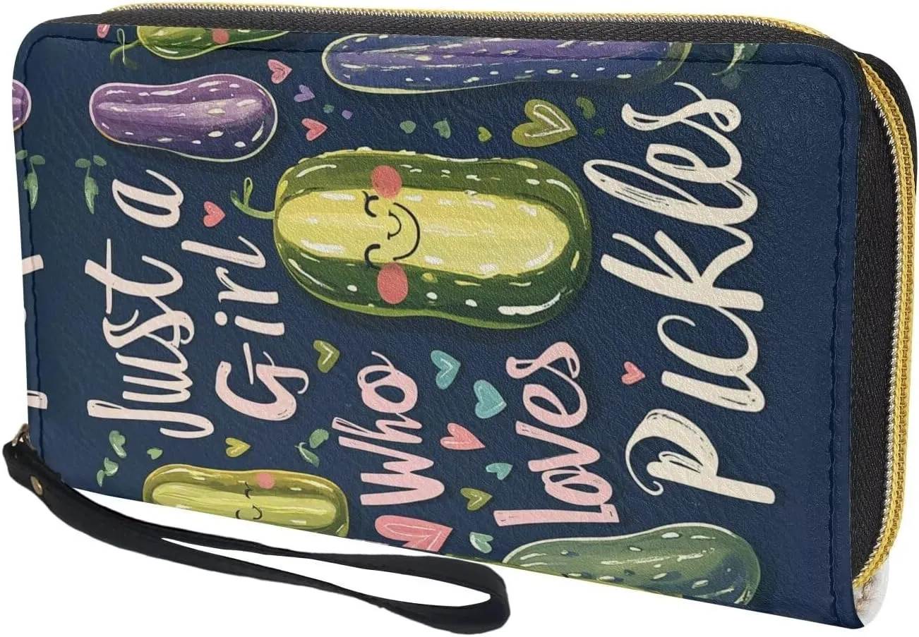 Wristlet Wallet for Women Leather Zip Around Clutch Travel Purse Fashion Travel Business Shopping Money Clips