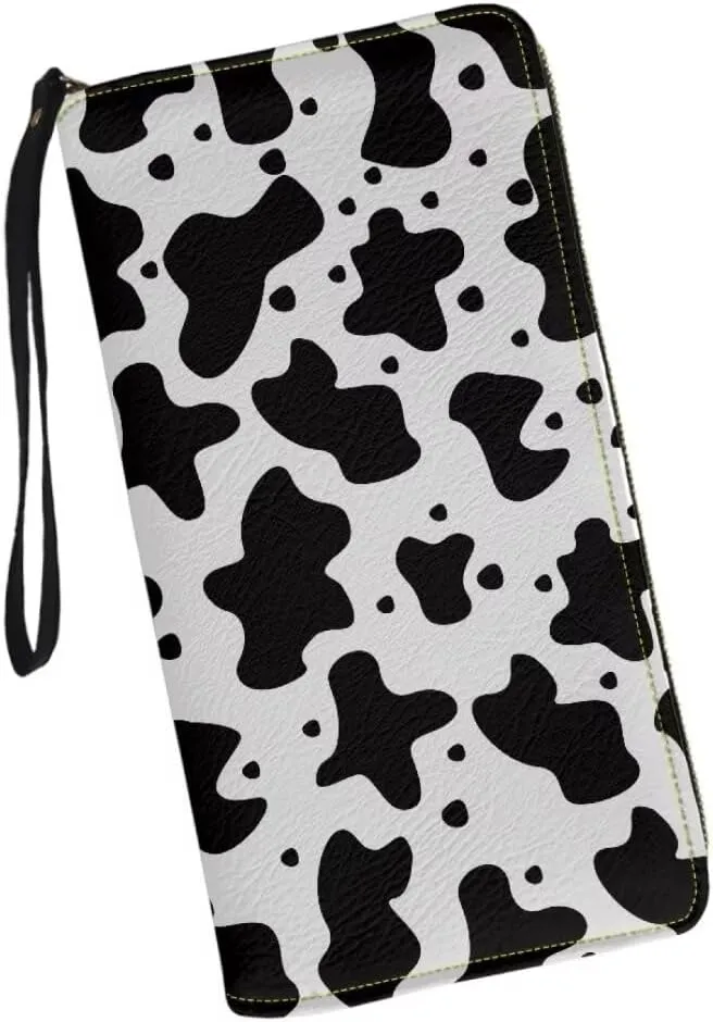 Wristlet Wallet for Women Leather Zip Around Clutch Travel Purse Fashion Travel Business Shopping Money Clips