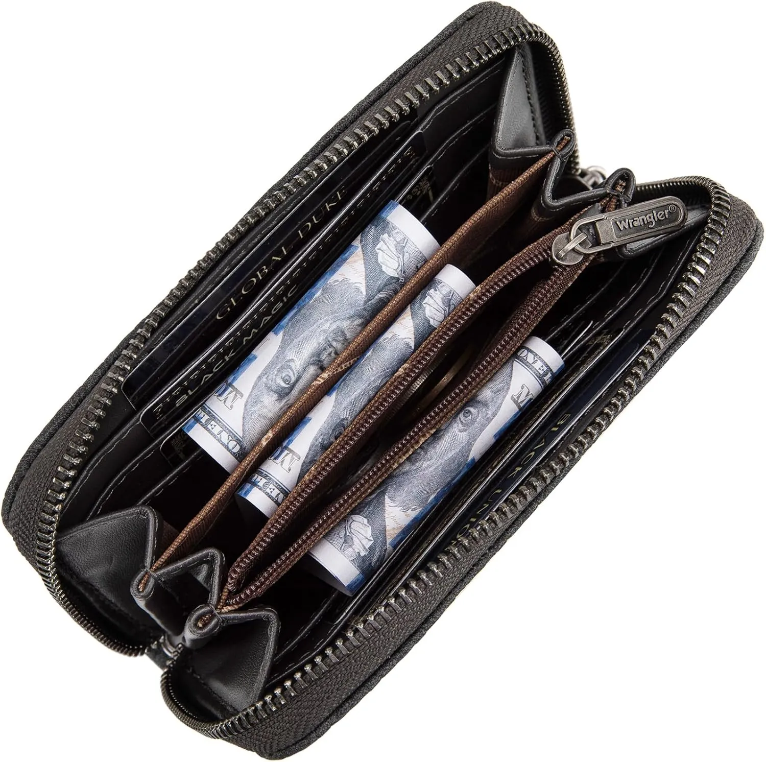X Wrangler Credit Card Holder Wallet for Women Rfid Blocking Women's Wallets Card Cases & Money Organizers with Wristlet and Coin Pouch Minimalist Lightweight and Easy to Carry