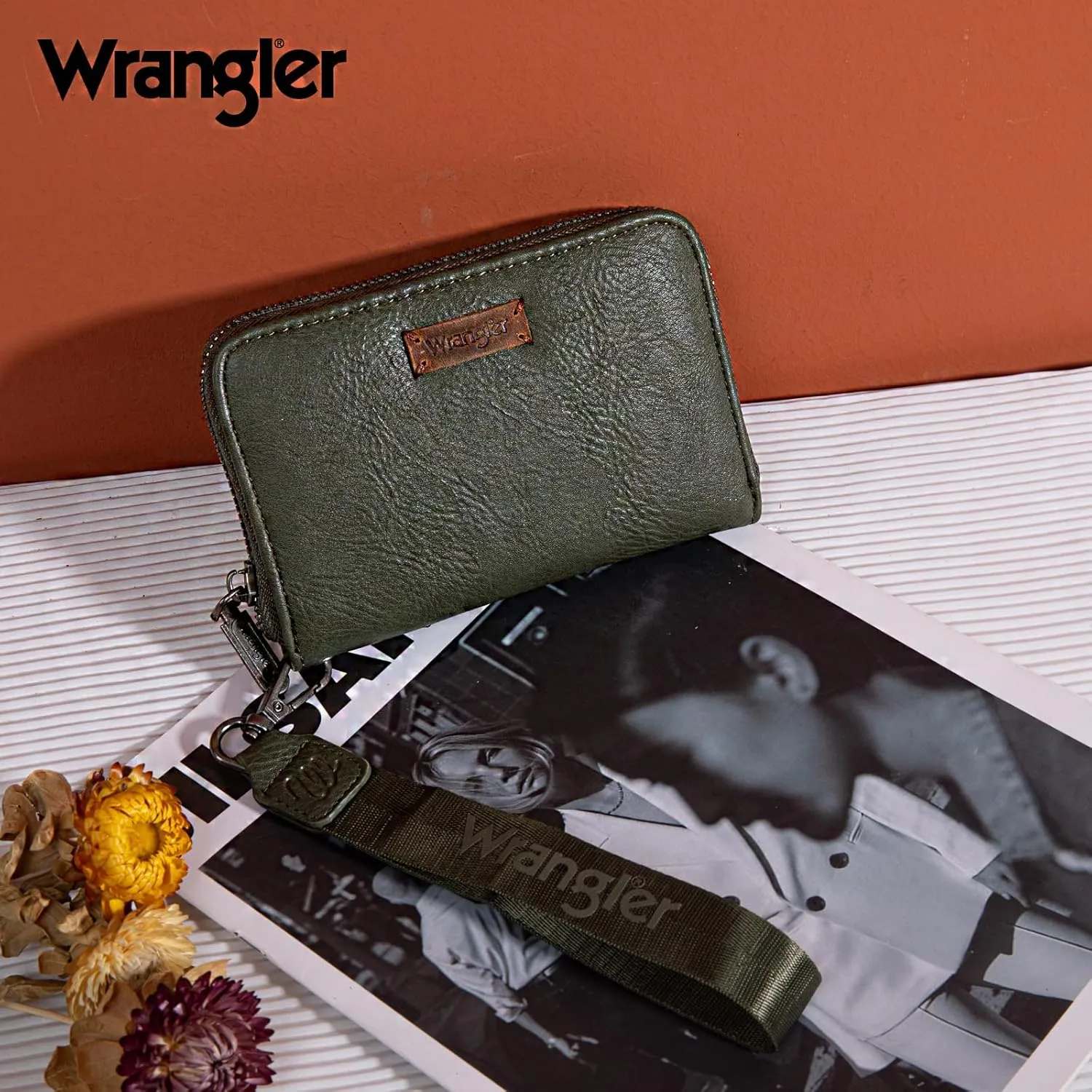 X Wrangler Credit Card Holder Wallet for Women Rfid Blocking Women's Wallets Card Cases & Money Organizers with Wristlet and Coin Pouch Minimalist Lightweight and Easy to Carry