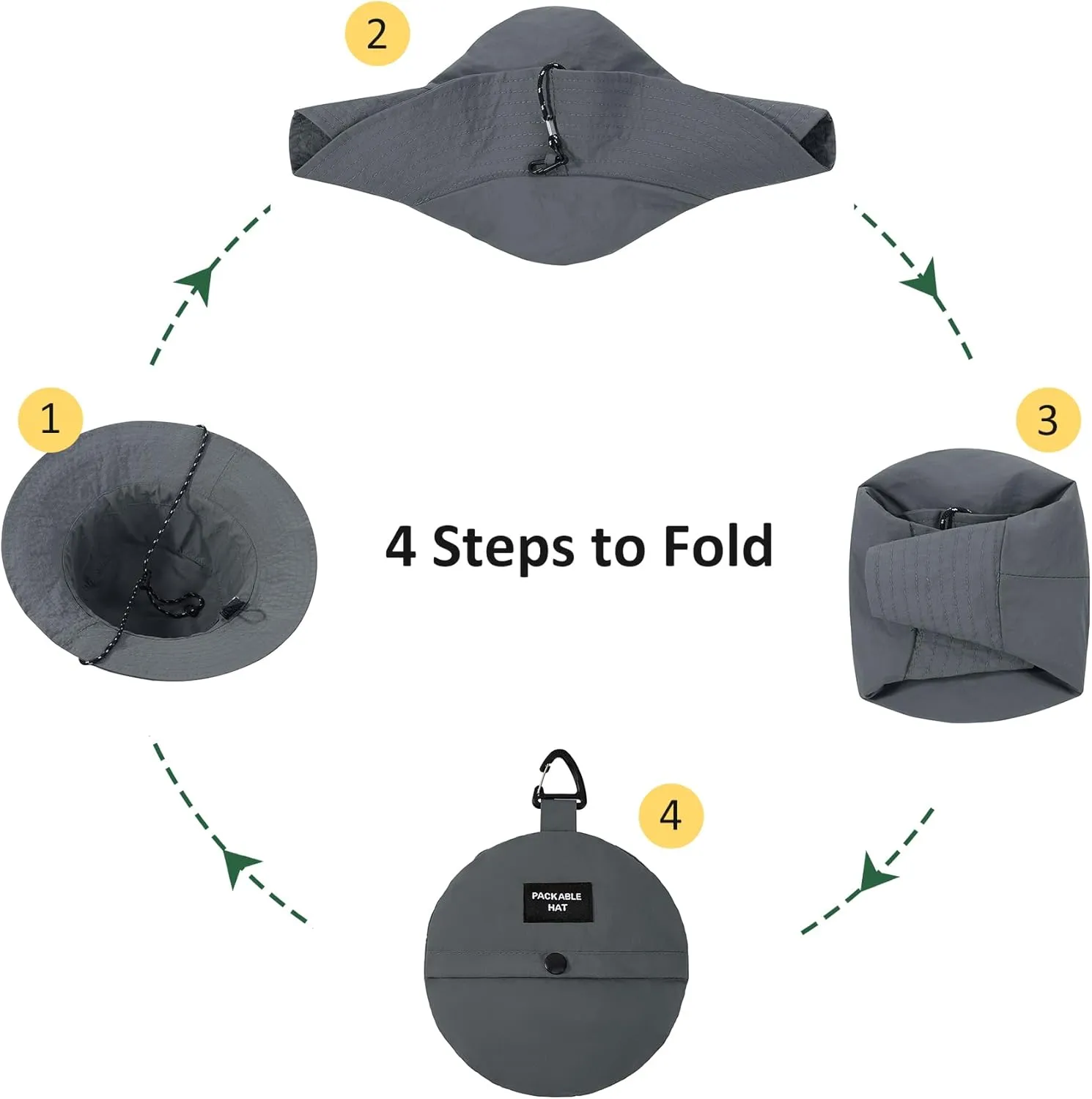 Zando Waterproof Bucket Hat for Woman Men Rain Hat UPF 50  Sun Hats for Women Packable Outdoor Hiking Safari Fishing Hat