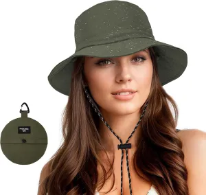 Zando Waterproof Bucket Hat for Woman Men Rain Hat UPF 50  Sun Hats for Women Packable Outdoor Hiking Safari Fishing Hat