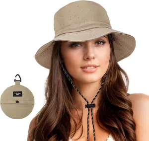 Zando Waterproof Bucket Hat for Woman Men Rain Hat UPF 50  Sun Hats for Women Packable Outdoor Hiking Safari Fishing Hat