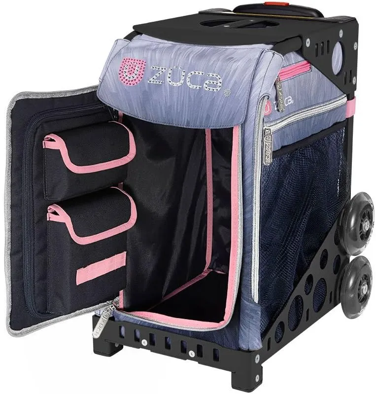 ZCA Sport Ice Dreamz Lux Rolling Bag with Black Frame (flashing wheels)