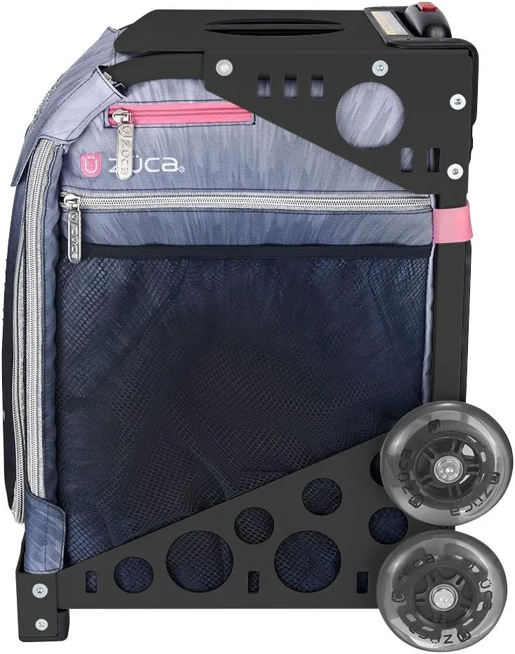 ZCA Sport Ice Dreamz Lux Rolling Bag with Black Frame (flashing wheels)