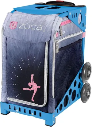 ZCA Sport Ice Dreamz Lux Rolling Bag with Blue Frame (flashing wheels)