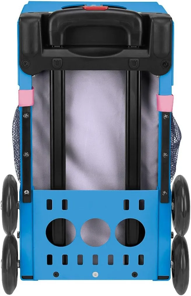 ZCA Sport Ice Dreamz Lux Rolling Bag with Blue Frame (flashing wheels)