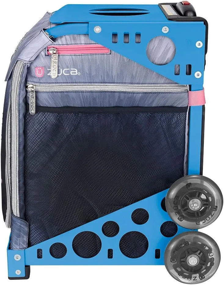 ZCA Sport Ice Dreamz Lux Rolling Bag with Blue Frame (flashing wheels)