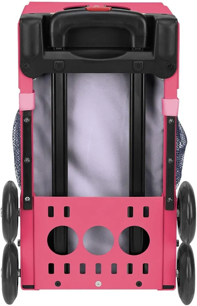 ZCA Sport Ice Dreamz Lux Rolling Bag with Pink Frame (flashing wheels)