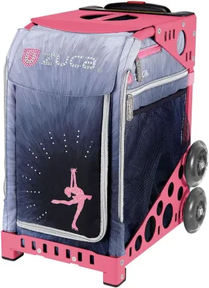 ZCA Sport Ice Dreamz Lux Rolling Bag with Pink Frame (flashing wheels)
