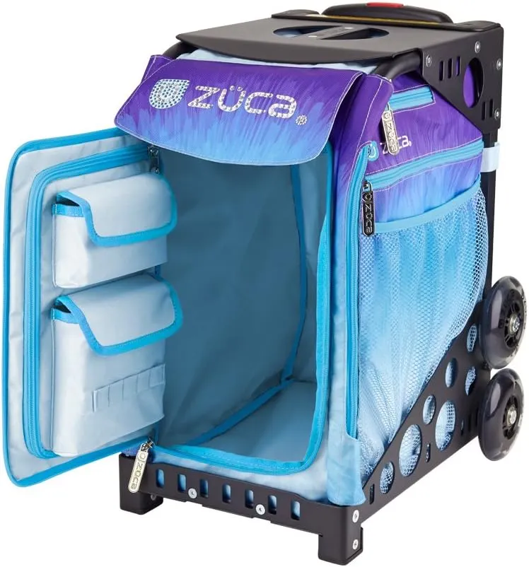 ZCA Sport Ice Dreamz Rolling Bag with Blue Frame (flashing wheels)